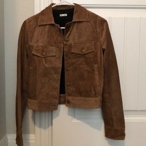 Reformation Tan Brown Suede Leather Jacket